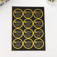 Custom Print decorative round self- adhesive die cut label sticker roll
